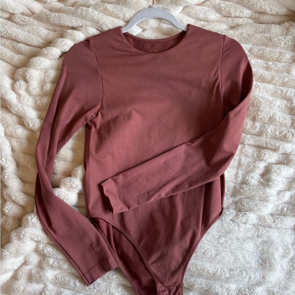 Target Pink Long Sleeve Fitted Bodysuit